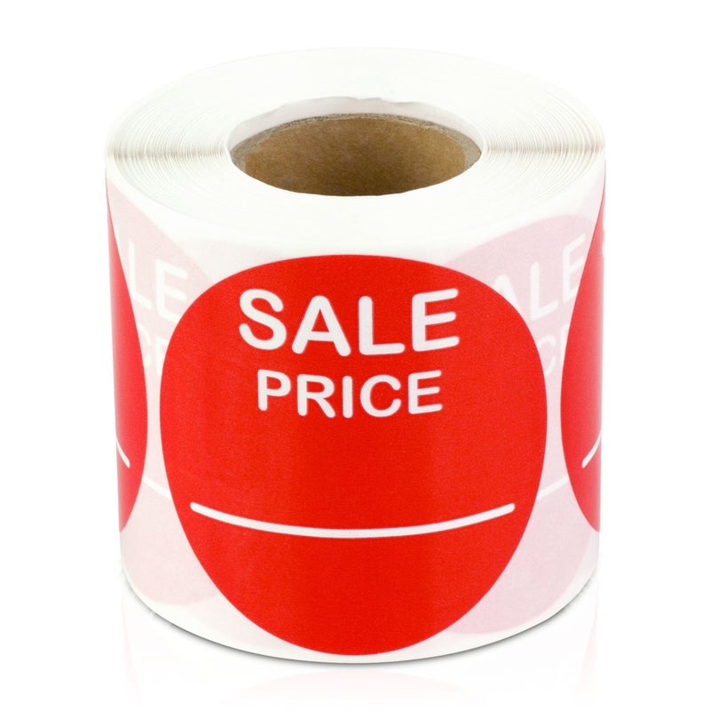 OfficeSmartLabels Sale Price Stickers (2 inch, Round, Red - 300 Labels) Circle Dot Pricing Stickers with Writable Space for Retail, Sale Events or Pricing - Image 1